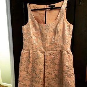 Metallic Blush Pink Sheath Party Dress
